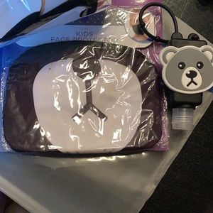 Addie and Tate Kids masks and sanitizer holders